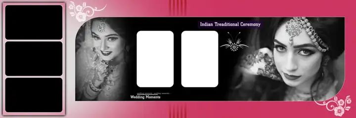 Elegant Paisley Pattern Wedding Album 12x36 PSD