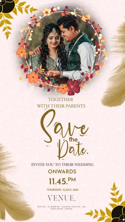 Elegant Silk Texture Wedding Invitation PSD