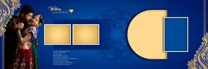 Elegant Wedding Album 12x36 PSD – Bokeh Lights