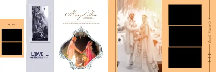 Elegant Wedding Album 12x36 PSD – Vintage Frame