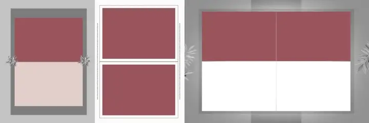Elegant Wedding Album 12x36 PSD with Lotus Design