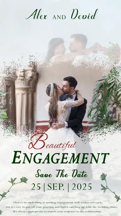 Elegant Wedding Invitation PSD – Bokeh Lights