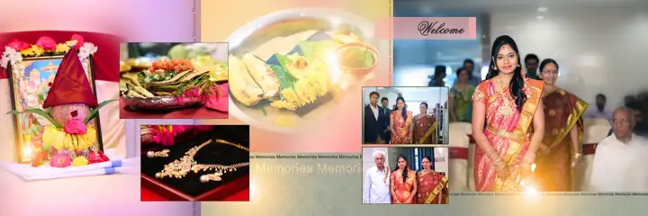 Engagement Wedding Album 12x36 PSD – Cinematic Bokeh Lights Design