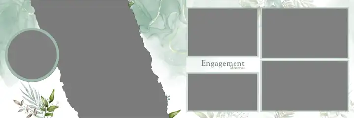 Engagement Wedding Album 12x36 PSD – Ornate Temple Motif Design