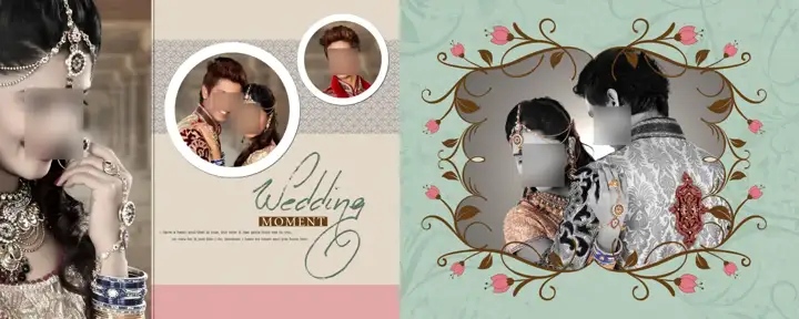Engagement Wedding Album 12x36 PSD – Traditional Bokeh Lights Design