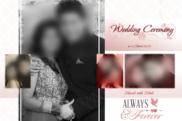 Floral Album Cover PSD for Wedding – Kolam Pattern