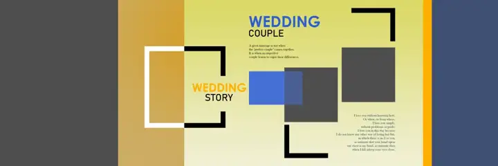 Floral & Floral Wedding Album 12x36 PSD with Glitter Accents