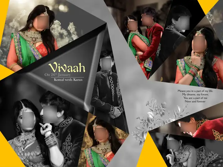 Floral Temple Motif Album Cover PSD