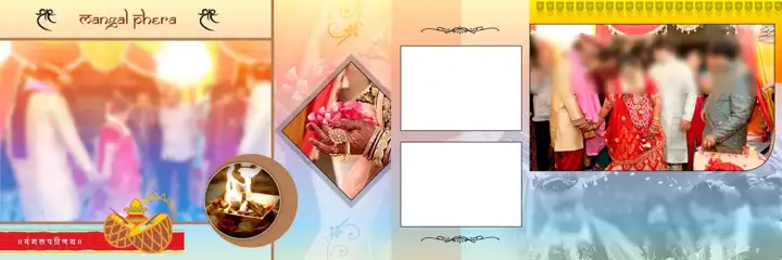 Floral Wedding Album 12x36 PSD – Glitter Accents
