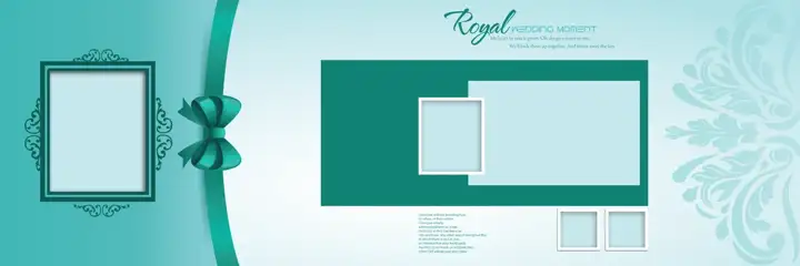 Floral Wedding Album 12x36 PSD with Pastel Clouds
