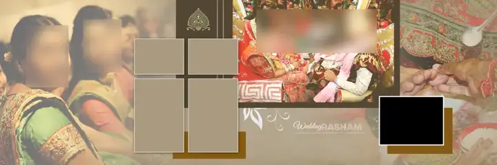 Floral Wedding Album 12x36 PSD with Silk Texture