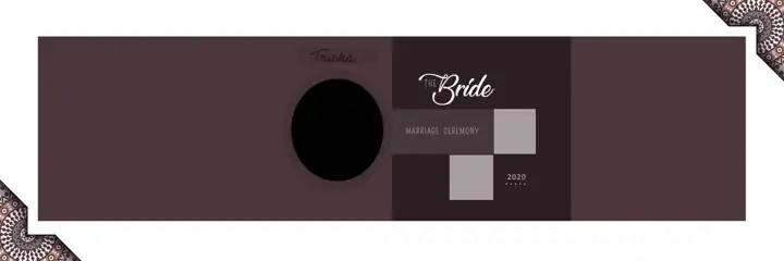 Floral Wedding Album 12x36 PSD with Temple Motif