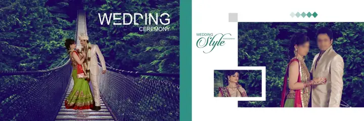 Free Artistic Wedding Album 12x36 PSD – Geometric Lines