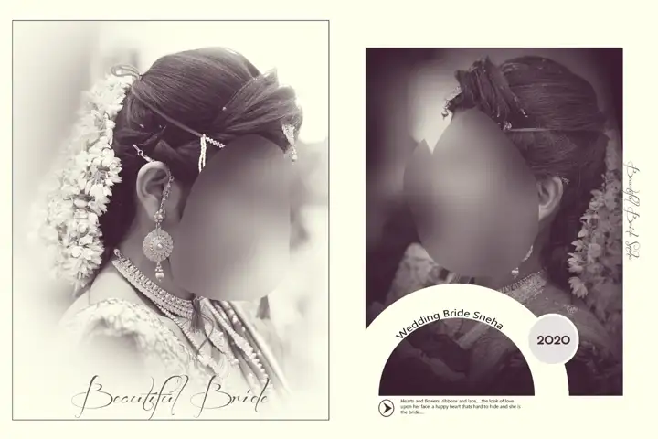 Free Artistic Wedding Album Cover 12x18 PSD – Glitter Accents