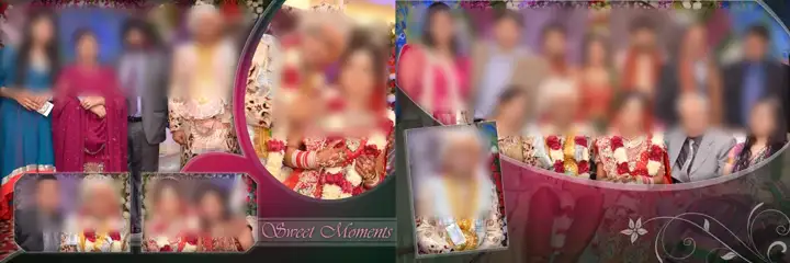 Free Bright Wedding Album 12x36 PSD – Vintage Frame
