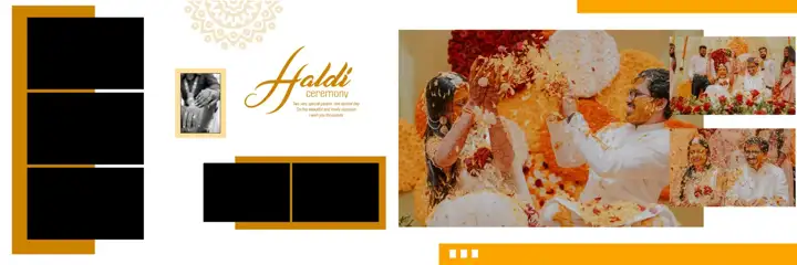 Free Charming Haldi Wedding Album 12x36 PSD – Lotus Design