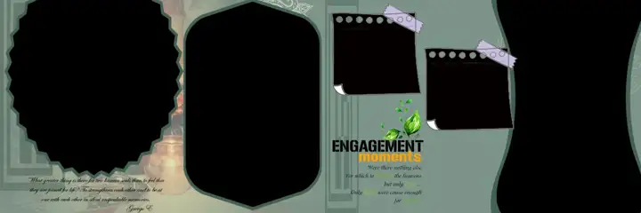 Free Charming Wedding Album 12x36 PSD – Damask Texture