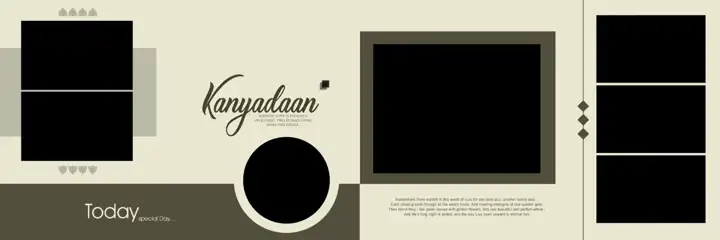 Free Cinematic Wedding Album 12x36 PSD – Floral Border