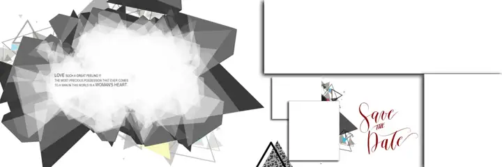 Free Cinematic Wedding Album 12x36 PSD – Geometric Lines
