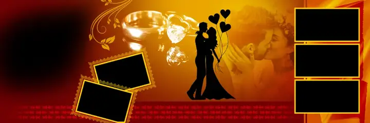 Free Cinematic Wedding Album 12x36 PSD – Gold Frame