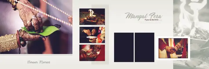 Free Classic Indian Wedding Album 12x36 PSD – Damask Texture
