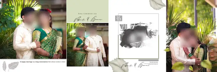 Free Classic Wedding Album 12x36 PSD – Damask Texture