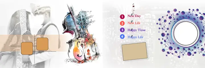 Free Elegant Wedding Album 12x36 PSD – Rose Petals