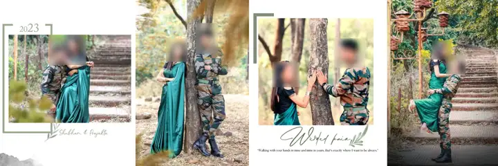 Free Floral Indian Wedding Album 12x36 PSD – Brush Strokes