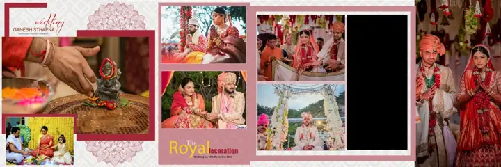 Free Floral Karizma Wedding Album 12x36 PSD – Temple Motif