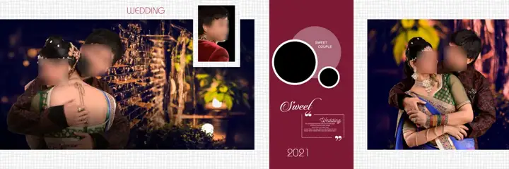 Free Floral Wedding Album 12x36 PSD – Paisley Pattern