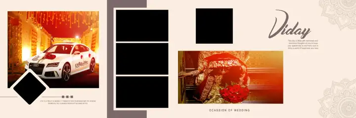 Free Floral Wedding Album 12x36 PSD – Peacock Art