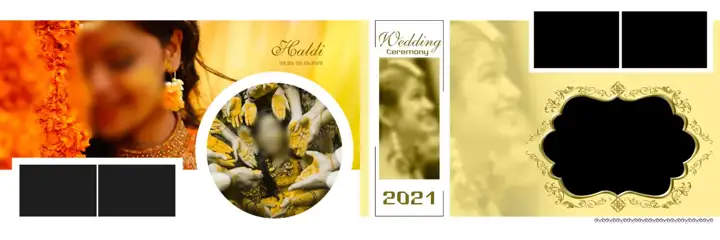 Free Fresh Haldi Wedding Album 12x36 PSD – Paisley Pattern