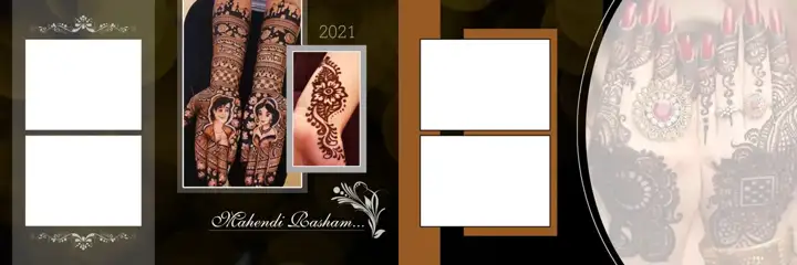 Free Fresh Mehndi Wedding Album 12x36 PSD – Glitter Accents