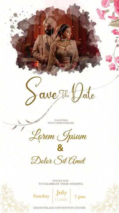 Free Golden Wedding Invitation PSD – Mandala Art