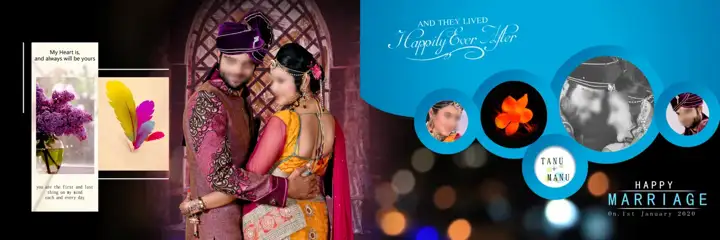 Free Grand Muslim Wedding Album 12x36 PSD – Rose Petals