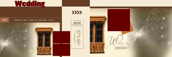 Free Grand Wedding Album 12x36 PSD – Paisley Pattern