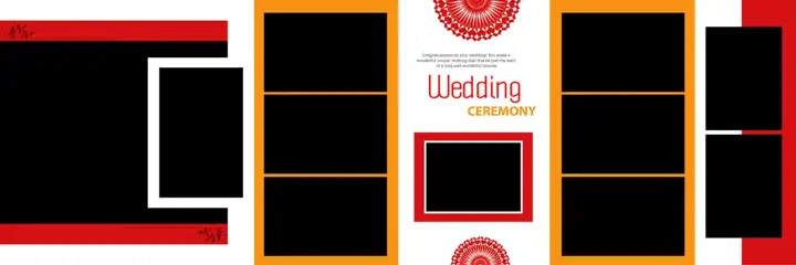 Free Minimal Wedding Album 12x36 PSD – Rose Petals