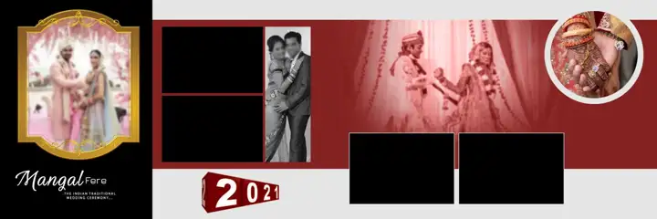 Free Minimal Wedding Album 12x36 PSD – Temple Motif