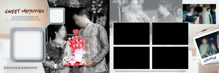 Free Modern Karizma Wedding Album 12x36 PSD – Glitter Accents