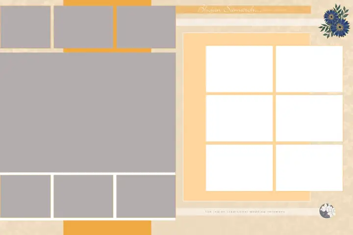 Free Modern Wedding Photo Album 20x30 PSD – Glitter Accents
