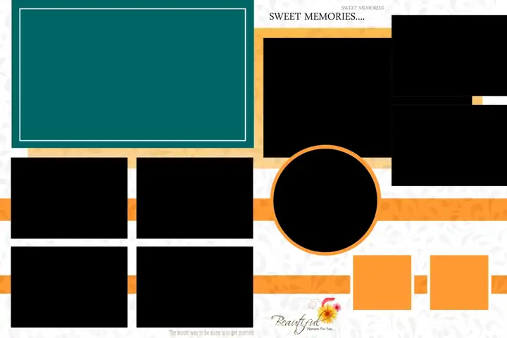 Free Modern Wedding Photo Album 20x30 PSD – Mandala Art