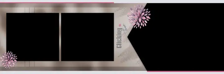 Free Ornate Wedding Album 12x36 PSD – Floral Border