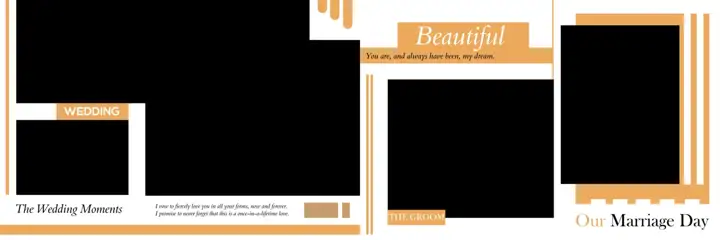 Free Ornate Wedding Album 12x36 PSD – Temple Motif