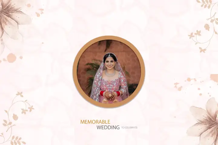 Free Ornate Wedding Album Cover PSD – Pastel Clouds