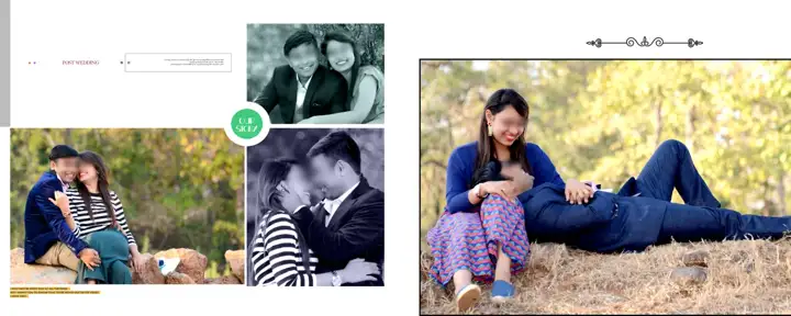 Free Premium Pre-Wedding Photo Album 12x30 PSD – Rose Petals