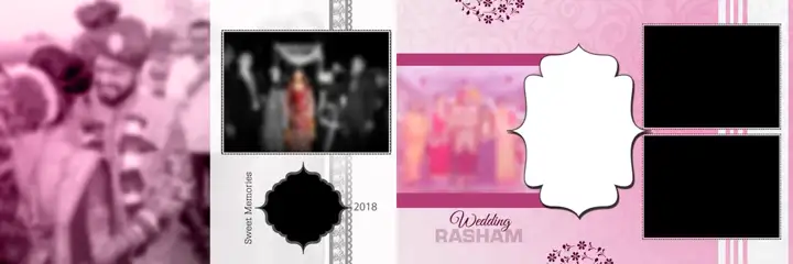 Free Premium Wedding Album 12x36 PSD – Brush Strokes