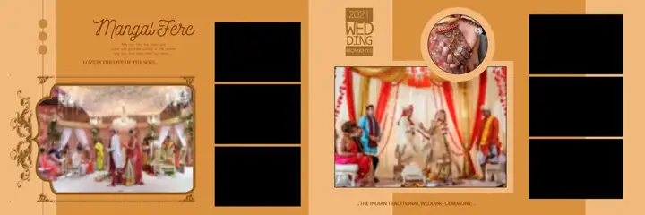 Free Premium Wedding Album 12x36 PSD – Paisley Pattern