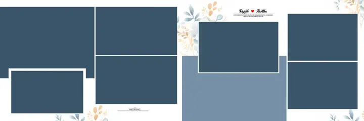 Free Premium Wedding Album 12x36 PSD – Rose Petals