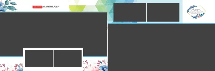 Free Regal Wedding Album 12x36 PSD – Vintage Frame