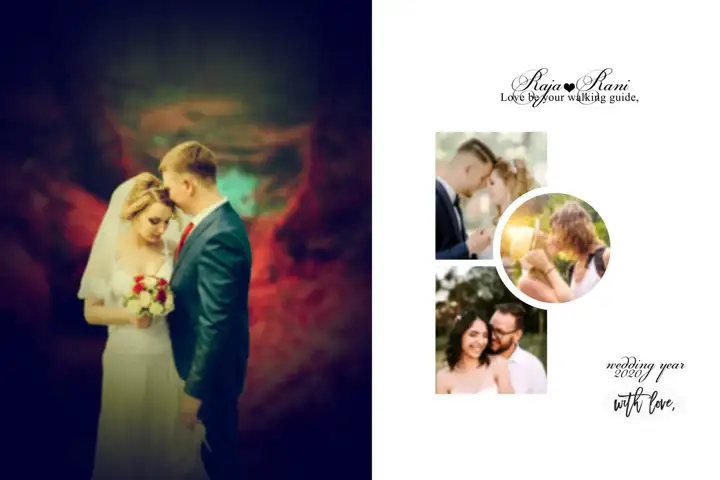 Free Regal Wedding Photo Album 18x24 PSD – Bokeh Lights